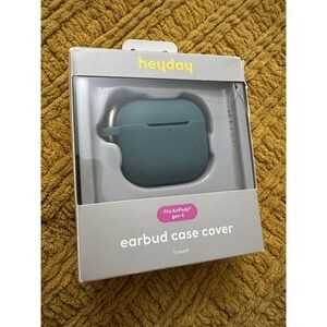 Heyday Earbud Case Cover Unisex OS Teal New AirPods Gen 4 Silicone Carabiner